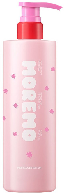 모레모 헤어 트리트먼트 미라클 투엑스 핑크 클로버 에디션, 1개, 475ml