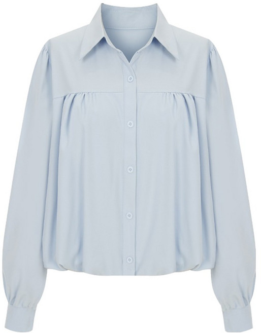 티뷰 카라 셔링 벌룬 블라우스 V6A-CBL004