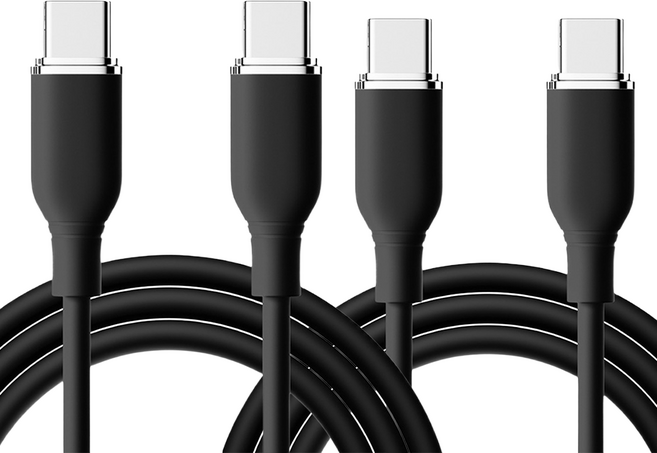 사인포스트 심플라인 C to C 초고속 노트북 태블릿 충전케이블, 블랙, 2개, 3m