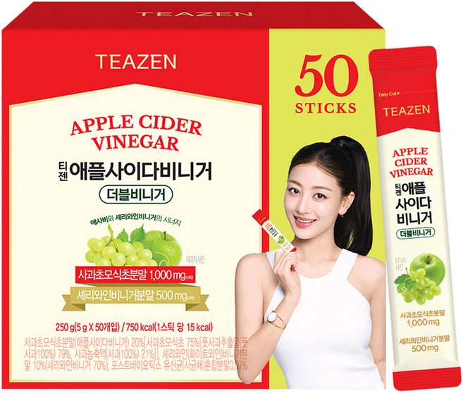 TEAZEN 茶禪 蘋果醋 Apple Cider Vinegar Double 50入, 250g, 1個