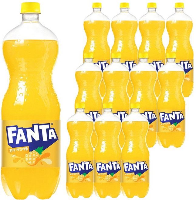 환타 파인애플 탄산음료, 1.5L, 12개