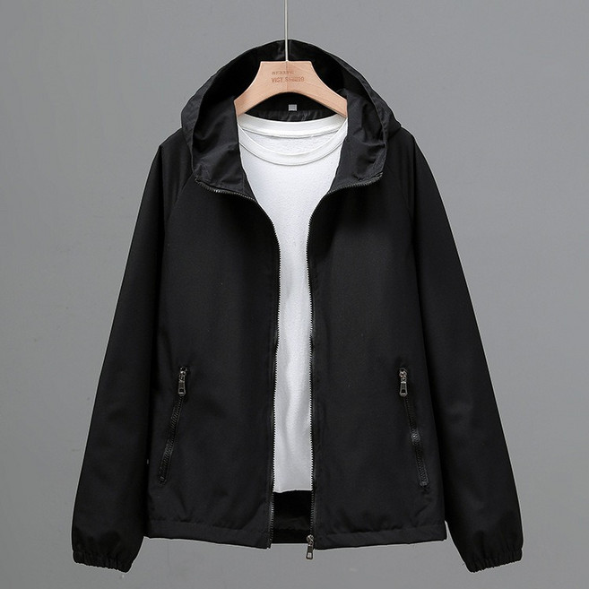 디멜디 여성용 크롭 집업 볼륨소매 봄 바람막이