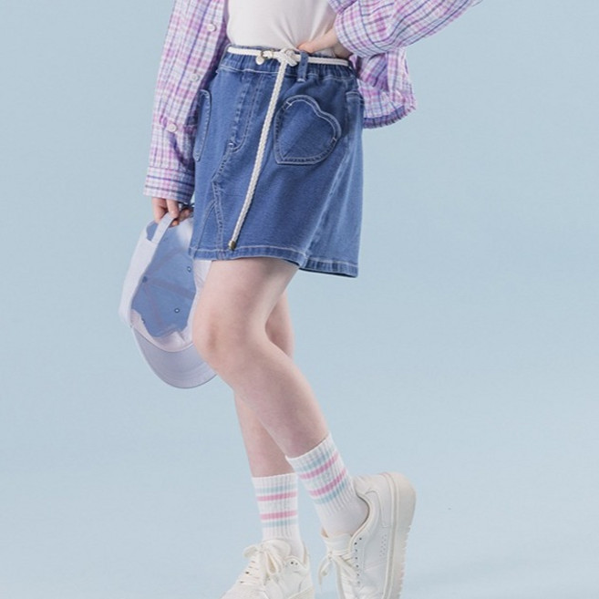 아이러브제이 하트 포켓 랩스커트 팬츠