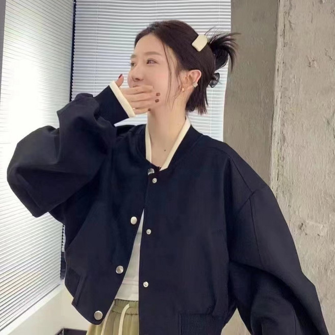 디멜디 여성용 캐주얼 집업 오버핏 간절기 아우터