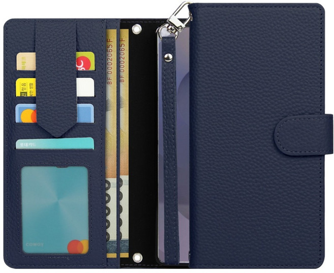 모나프리 소가죽 오프 스트랩 다이어리 휴대폰 케이스