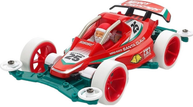 TAMIYA 田宮 4WD 聖誕老人賽車迷你四驅車 95698, 紅色, 1個