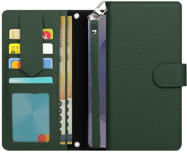 모나프리 소가죽 오프 스트랩 다이어리 휴대폰 케이스