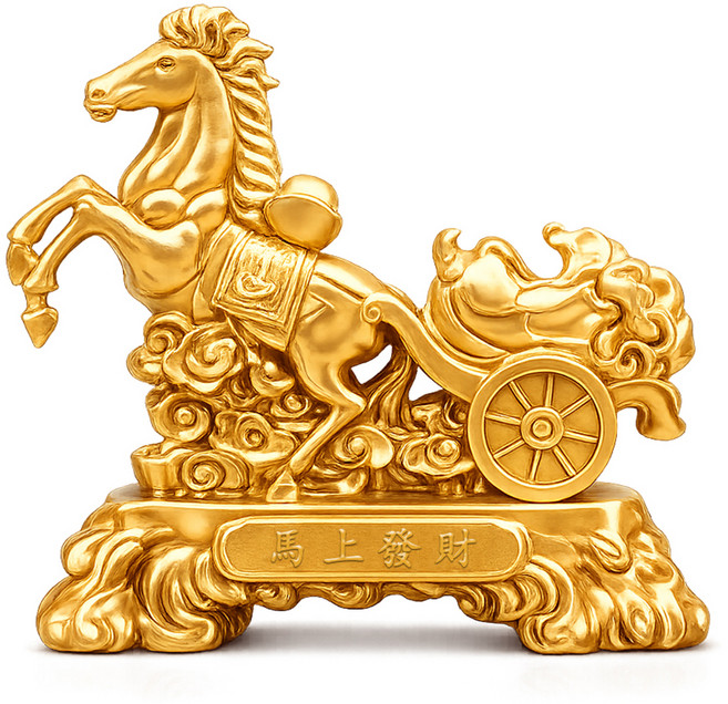 芙詩雅 馬拉白菜 創意擺件, 金色
