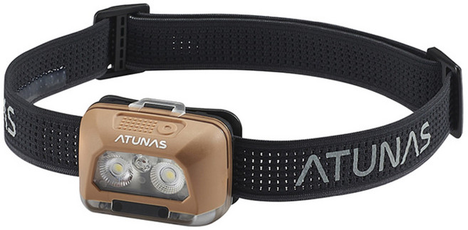 ATUNAS 歐都納 星光輕量防水頭燈 A1LIGZ01N, 沙漠棕, 1個