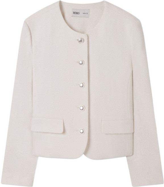 MIXXO 女款圓領粗花呢外套