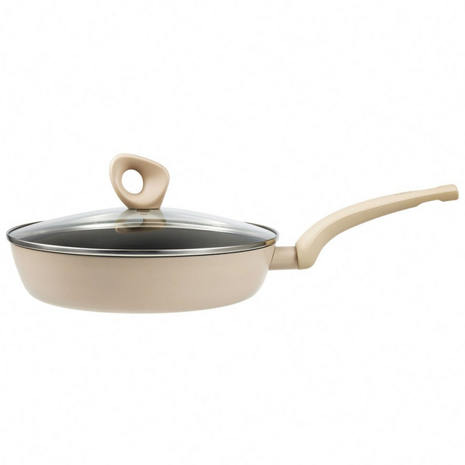 Corelle Brands 康寧餐具 平煎拿鐵鍋附蓋子, 1個, 28cm