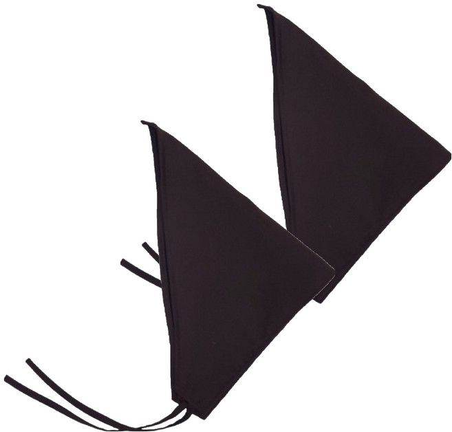 바른리빙 주방 삼각두건 위생모, 다크 브라운, 2개