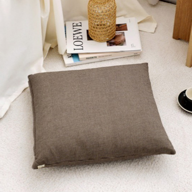 까사베르데 폭스턴 하운드체크 사각방석 솜포함 2p