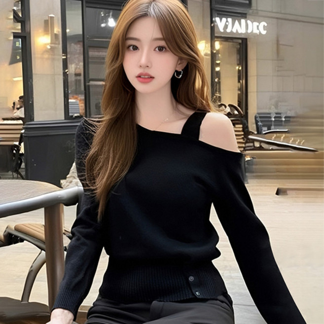 루나걸 여성용 제니텐스 어깨트임 긴팔 티 L26SPT010706