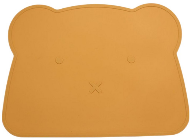 스택잇 실리콘 식탁 매트, 노란색, 1개, 40 x 30 cm
