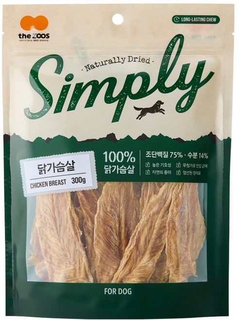 더주스 강아지 심플리 무첨가 육포, 300g, 1개, 닭가슴살