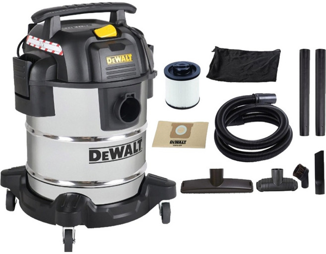 디월트 건습식 송풍기능 3in1 업소용 청소기 25L, 블랙, DXV25S