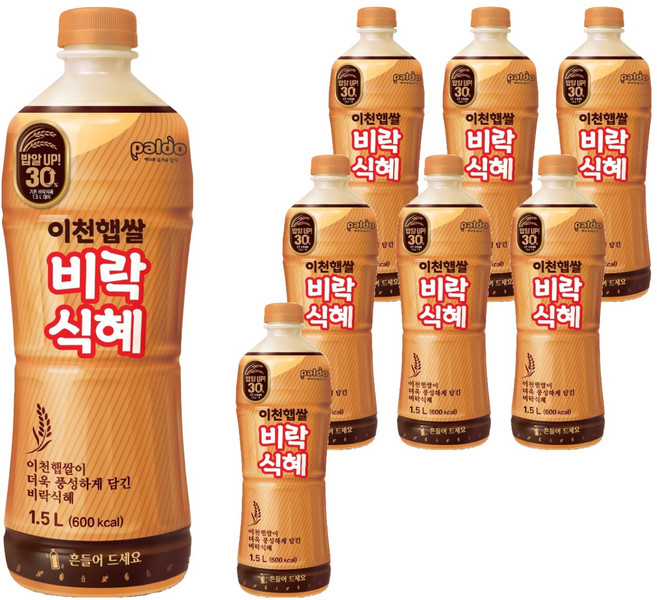 팔도 이천햅쌀 비락식혜, 8개, 1.5L