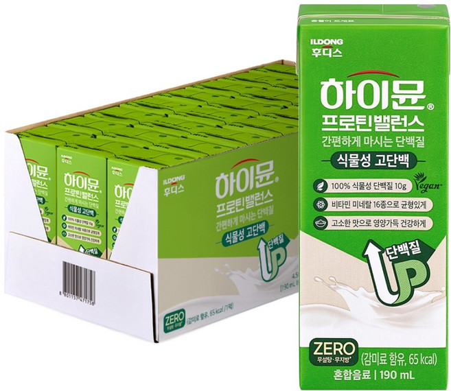 하이뮨 프로틴 밸런스 식물성 고단백, 24개, 190ml