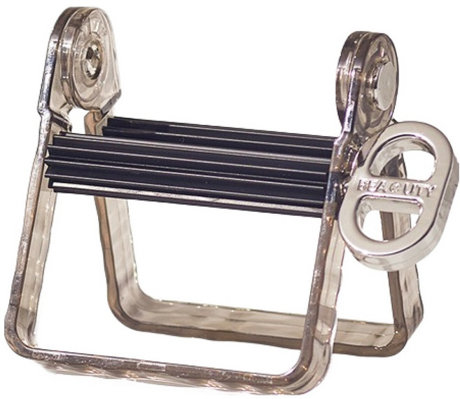 블럭마트 크리스탈 컬러 욕실 간편 치약짜개, 블랙, 1개