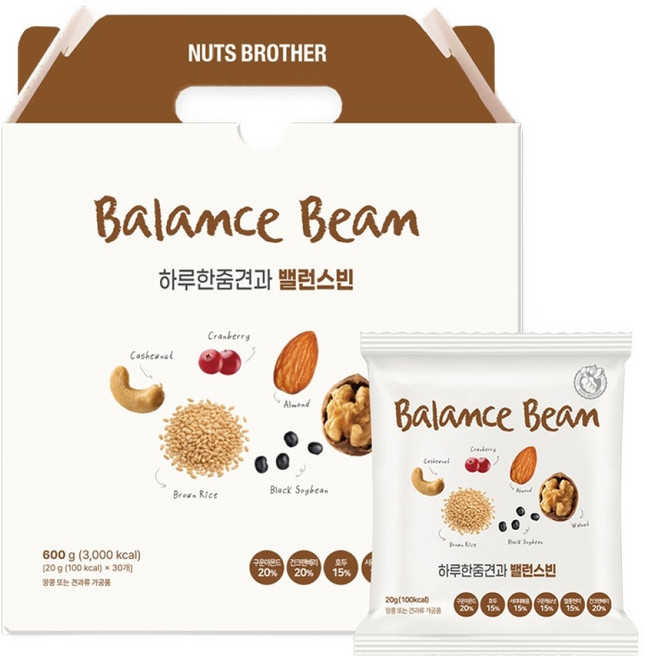 NUTS BROTHER 每日一把堅果 均衡豆堅果 30包組 600g, 1套