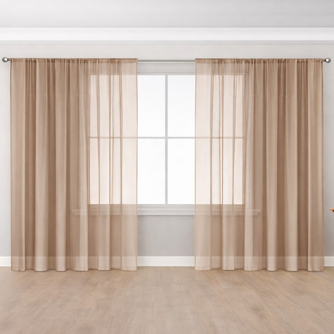 Unheve 淡雅氛圍紗簾, 09 橘棕色