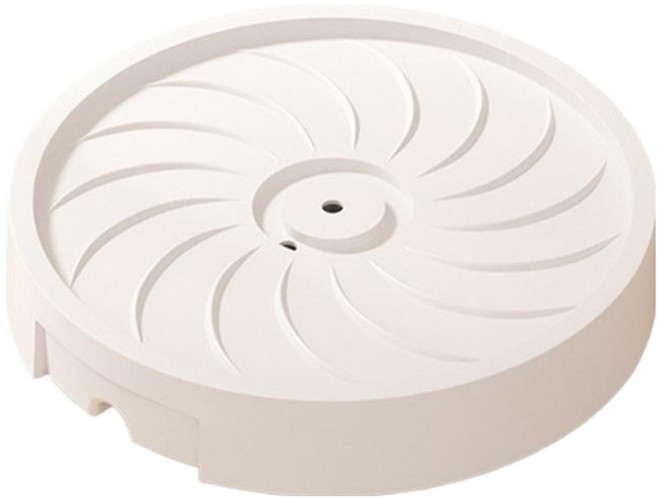 문구담 물빠짐 이동식 바퀴형 화분 받침대, 화이트, 1개