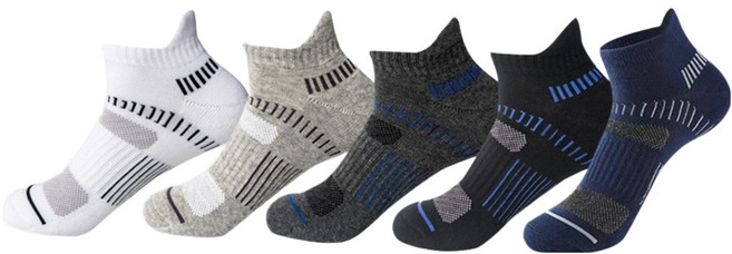 데이코지 남성용 쾌적한 발목 스포츠 양말 5켤레 세트, 혼합색상, 1세트