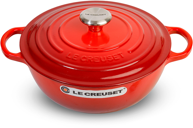 르크루제 마미떼 법랑냄비, 26cm, 체리 + 검정, 1개