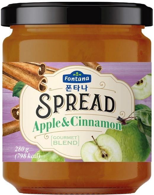 폰타나 스프레드 애플 앤 시나몬, 280g, 1개