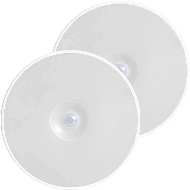 모던홀릭 LED 건전지 무선 원형 센서등, 2개