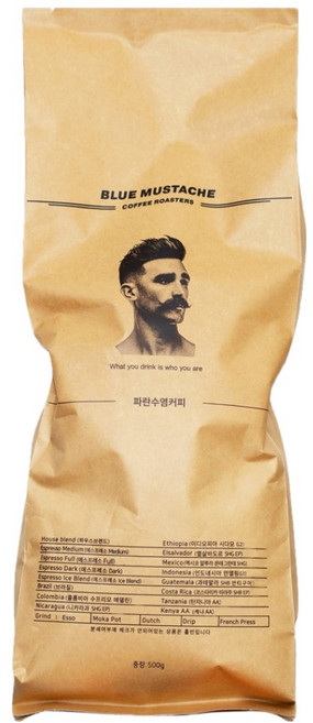 파란수염 로스터스 에스프레소 ICE BLEND 원두, 홀빈(분쇄안함), 500g, 1개