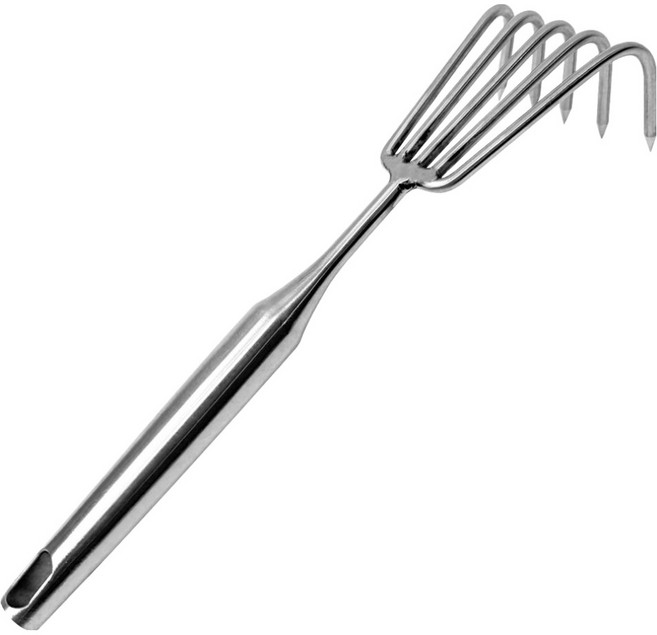 World Clean 5爪全不鏽鋼耙子鋤頭, 1個