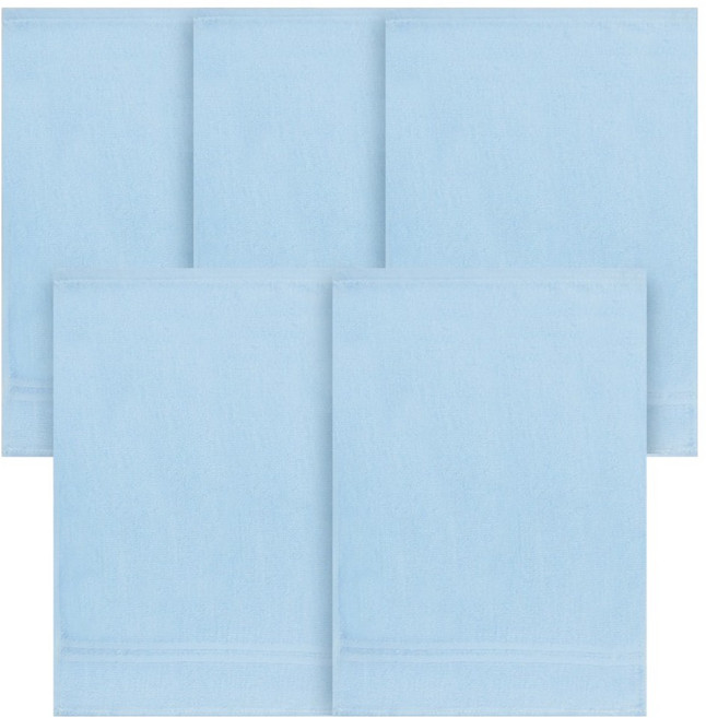 송월타월 심플 컬러 핸드타올 40g 30수 면사 28 x 40 cm, 하늘, 5개