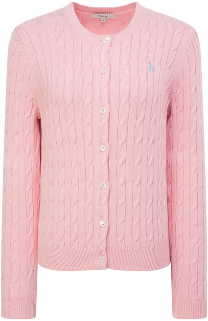 헤지스 여성용 아이코닉 케이블 긴팔 크루넥 가디건