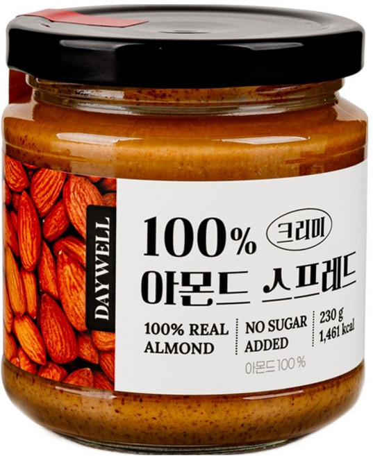 데이웰 100% 아몬드 스프레드 크리미, 230g, 1개