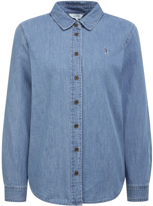 헤지스 여성용 아이코닉 데님 베이직 셔츠