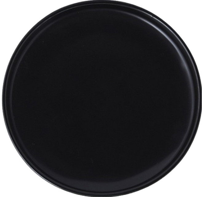 American Road 扁平圓形多用途陶瓷盤 HR2612, 黑色23, 1個