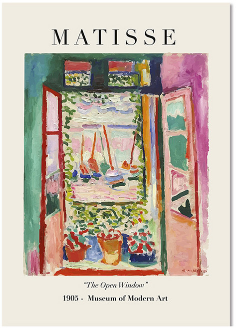 테리보 마티스 꽃 추상 포스터 1