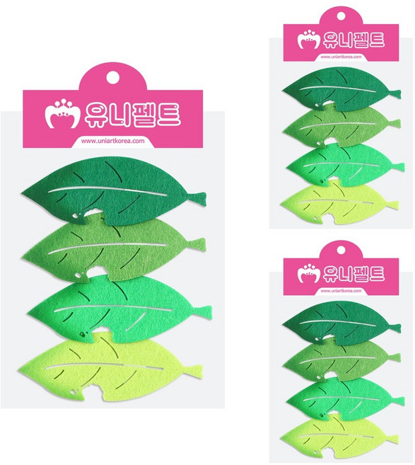 (주)유니아트 3000 신형 펠트, 구멍나뭇잎, 3개