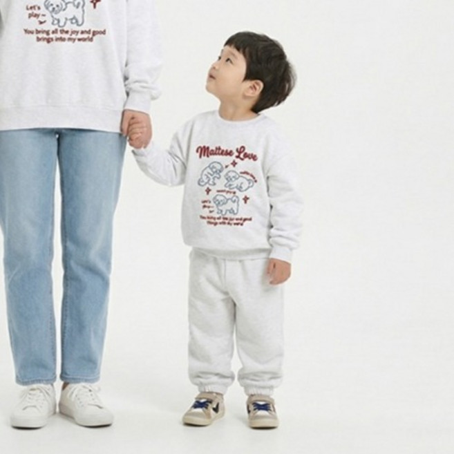 Little rabbit Family 狗狗素描 家庭上下裝套組