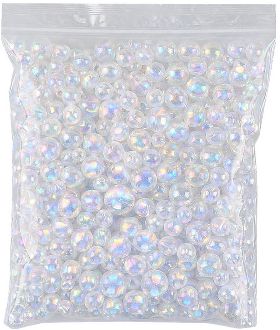 (주)유니아트 대용량 모양비즈 99번 비눗방울, 홀로그램 반투명, 1개