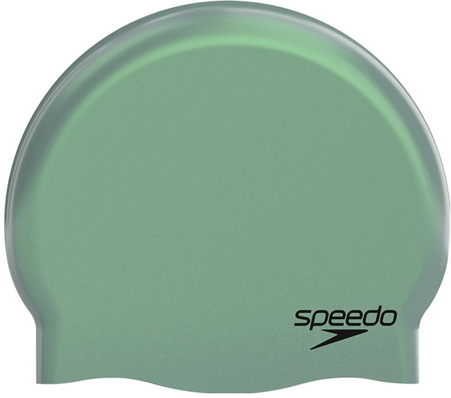 speedo 矽膠泳帽 8-70984002, 深綠色, 1個