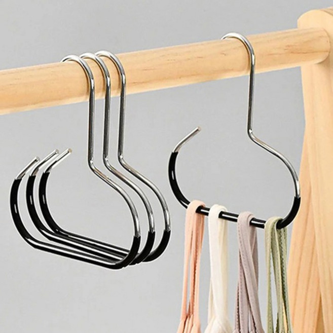 아케이바이 고급형 논슬립 링 옷걸이, 블랙, 5개