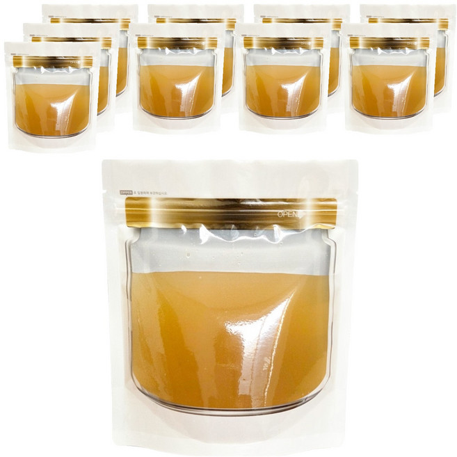 요리를그리다 디자인 육수저장팩 스탠딩락 유리 1L 20 x 23 cm, 특대(XL), 10개, 1개입