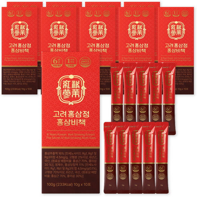 웰트릿 고려홍삼정 홍삼비책 10p, 10개, 100g