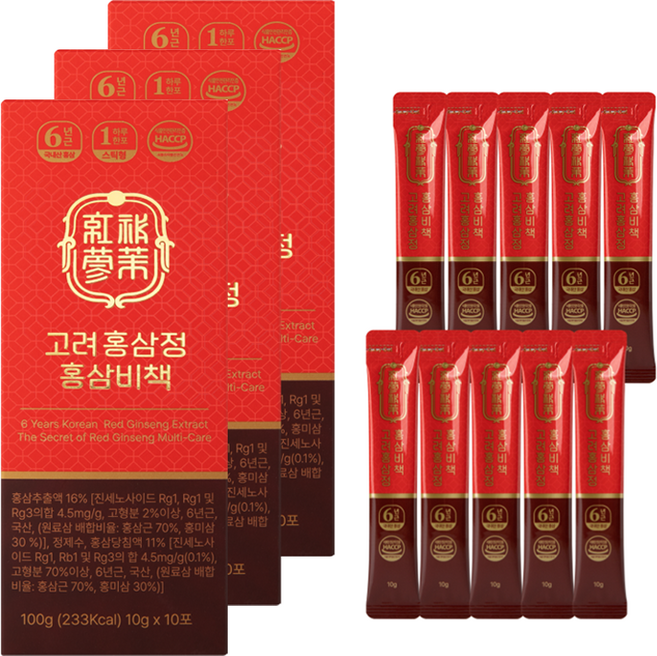 Welltreat 高麗紅參精 紅參秘策 10入, 100g, 3個