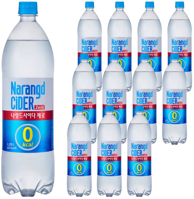 나랑드사이다 제로, 1.25L, 12개