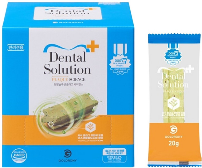 골드로니 덴탈솔루션 강아지 플라그 사이언스 간식 30p, 구강, 600g, 1개