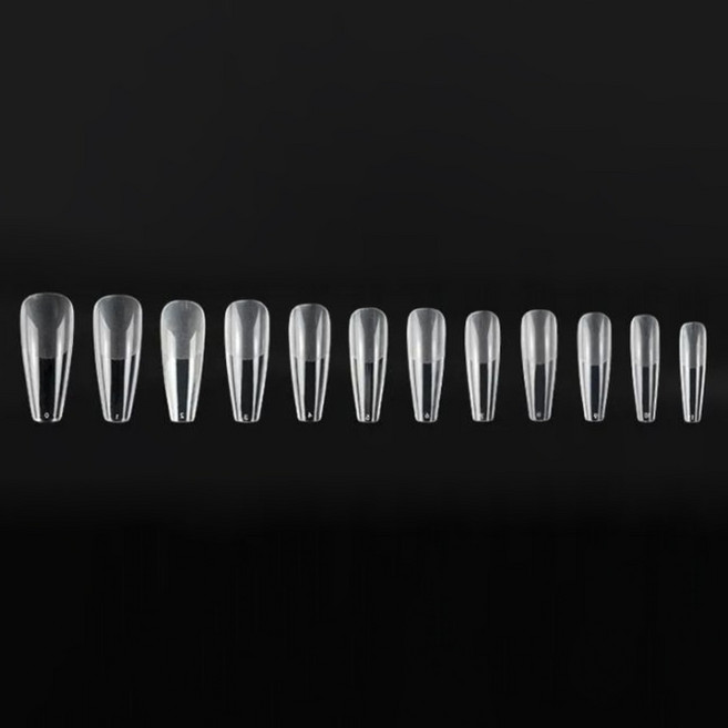 비앙티노 인조 네일 팁 투명 반무광 풀커버 240p 세트 25BRS288, 1세트, No12